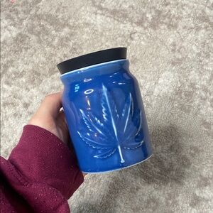 Blue Ceramic Stash Jar